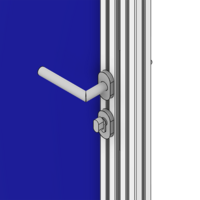 50-054-1 MODULAR SOLUTIONS SATIN MORTISE DOOR HANDLE WITH KEYED LOCK WITH DEADBOLT